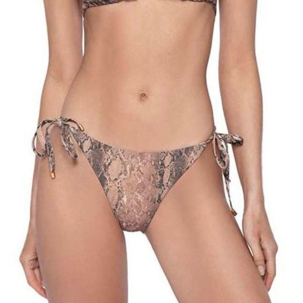 NWT PILYQ KAA reversible tie‎ string bikini bottoms size medium teeny style